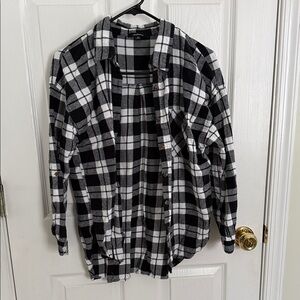 Black and White Plaid Shirt